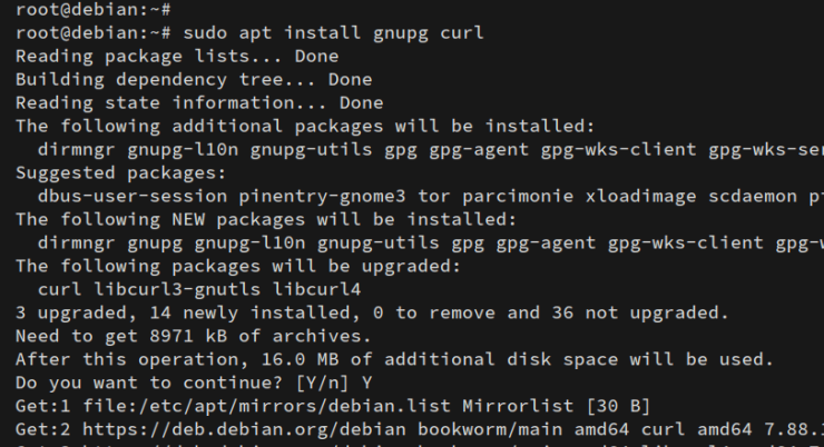 gnupe curl installieren