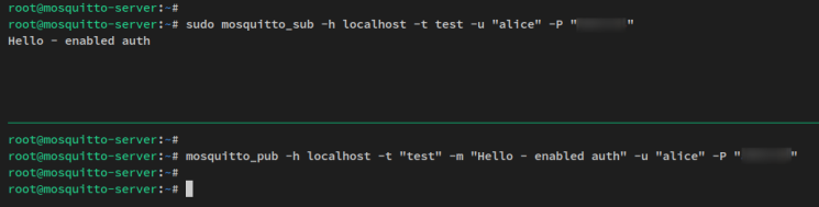 Mosquitto verifizieren
