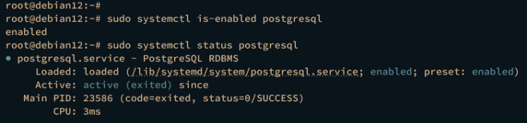 postgresql prüfen