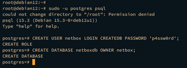Datenbankbenutzer anlegen