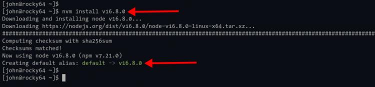 Bestimmte Version von Node.js mit NVM installieren