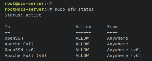 ufw-Firewall verifizieren