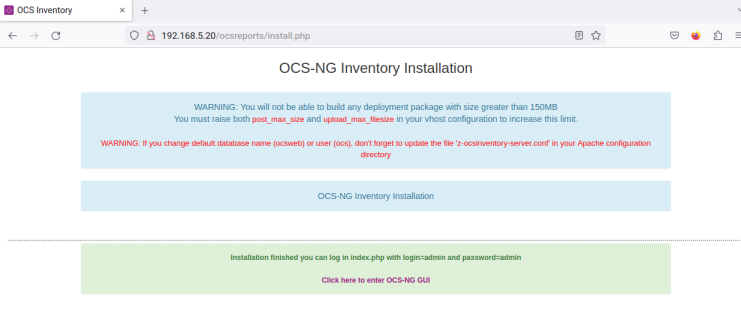Installation beendet