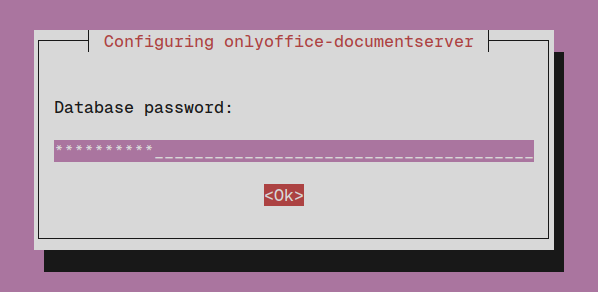 onlyoffice Datenbank Passwort