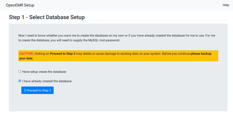 Ich habe die Datenbank