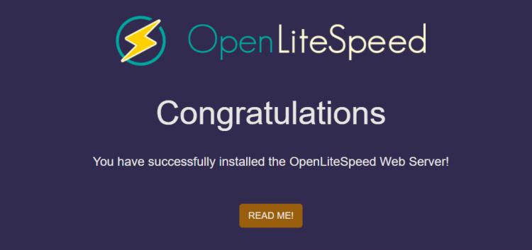 OpenLiteSpeed testen