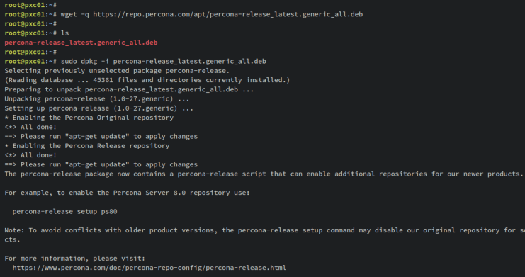 Repo hinzufügen percona xtradb