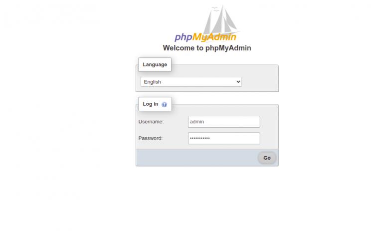 PHPMyAdmin Login