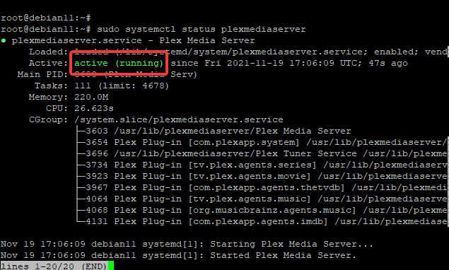 Installation von Plex Media Server unter Debian 11