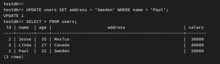 Daten über eine Aktualisierungsabfrage aktualisieren