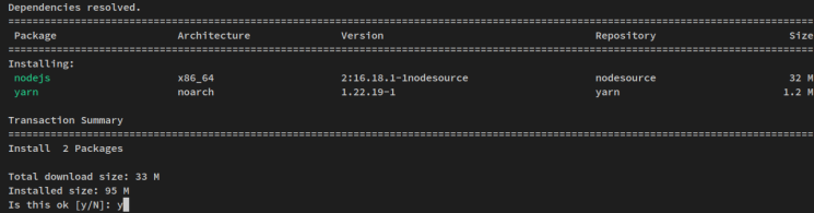 nodejs installieren