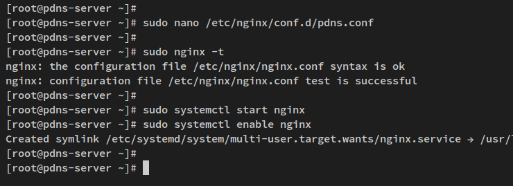 nginx-Einrichtung