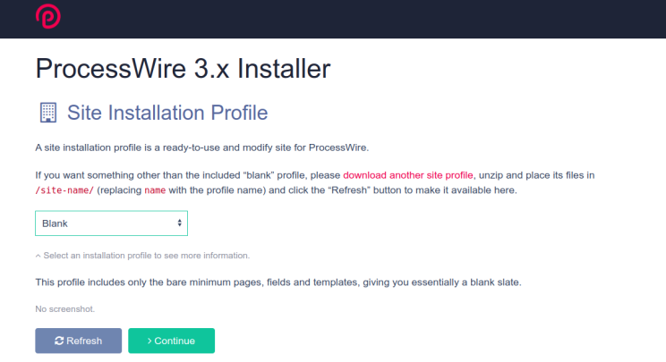 Profil der Baustelleneinrichtung
