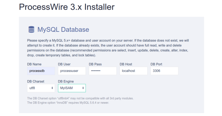 Datenbank-Konfiguration