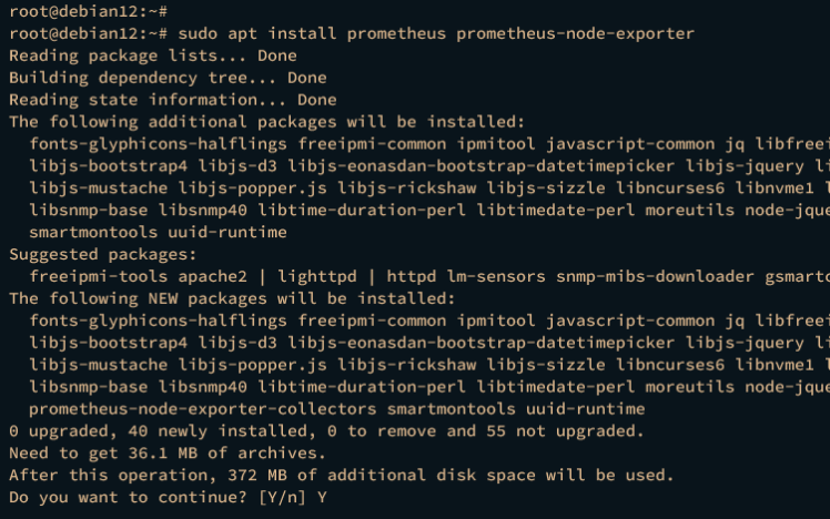 Installiere Prometheus und den Node-Exporter