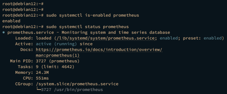 prometheus Dienst überprüfen