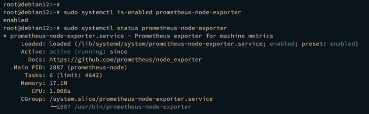 Node-Exporter-Dienst verifizieren