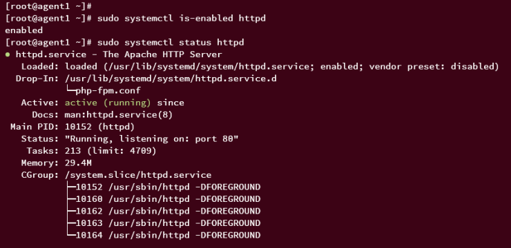 httpd-Dienst überprüfen
