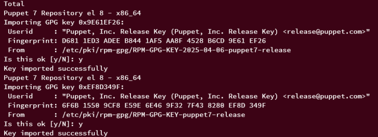 gpg-Schlüssel importieren