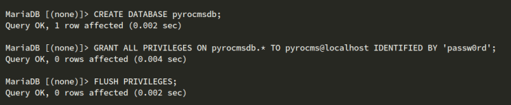 Datenbank und Benutzer anlegen