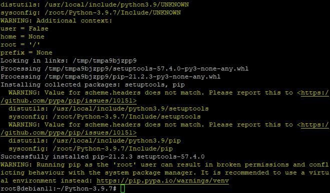 Installation von Python 3.9 unter Debian 11