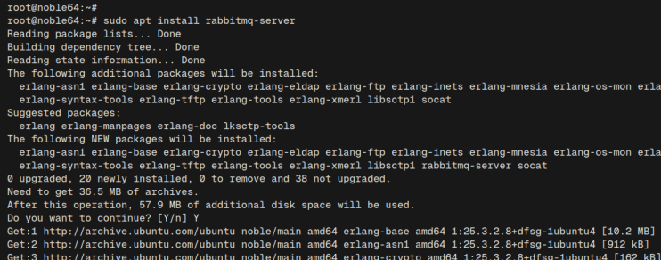 rabbitmq Server installieren