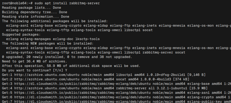 rabbitmq installieren