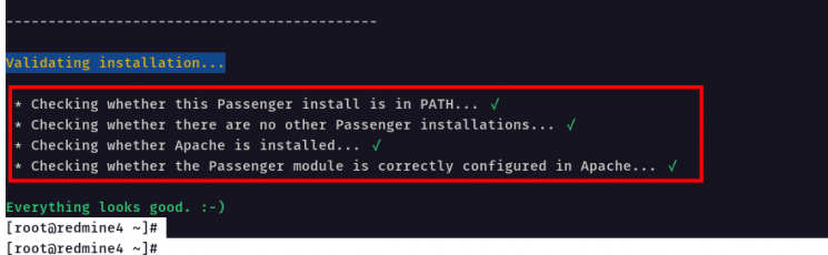 Phusion Passenger Installation erfolgreich