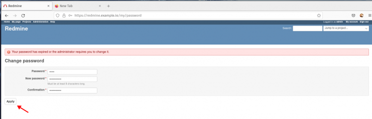 Standard-Passwort ändern