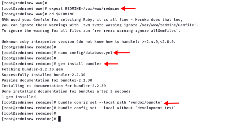 Redmine-Installation konfigurieren