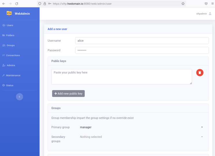 Neuen Benutzer anlegen