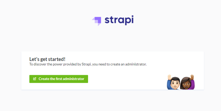 Strapi CMS Startseite