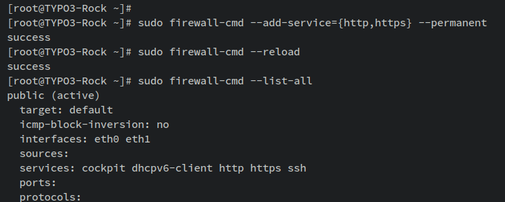 firewalld einrichten