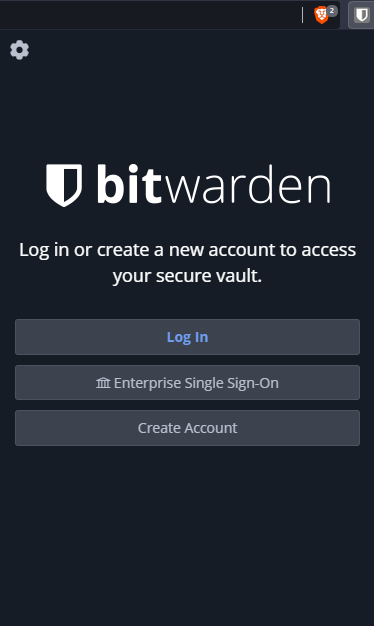 Bitwarden Chrome Extension Login Page
