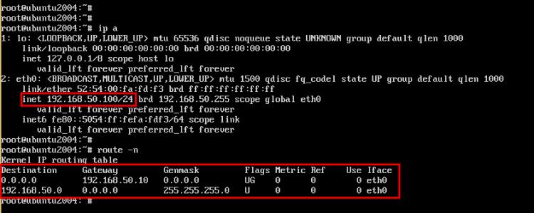 ip-adresse und routing ubuntu prüfen