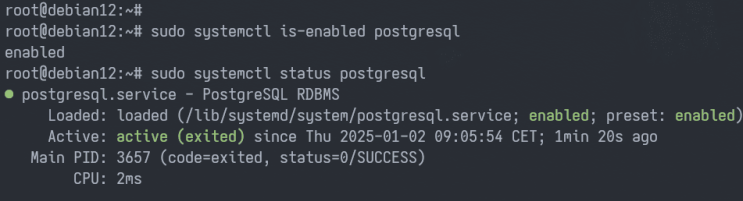 check postgresql server