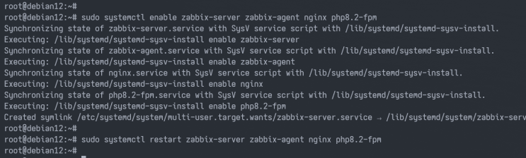 Zabbix aktivieren