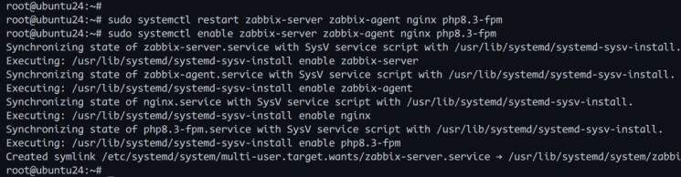 start enable zabbix