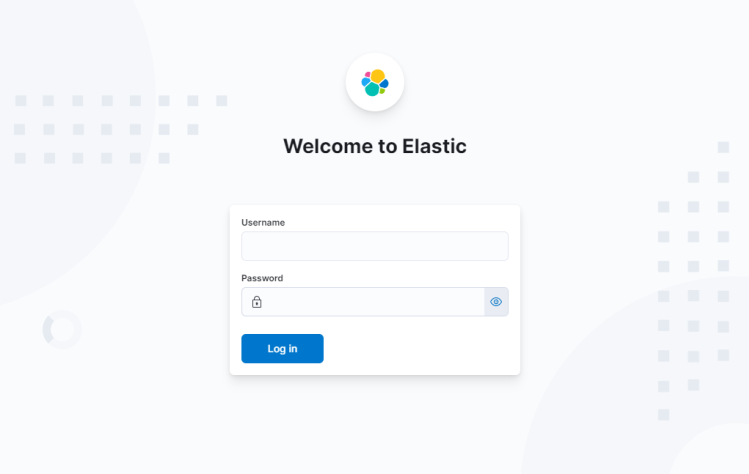 Kibana Dashboard Anmeldung
