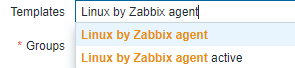 Zabbix Templates Option
