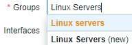 Zabbix Gruppen Option