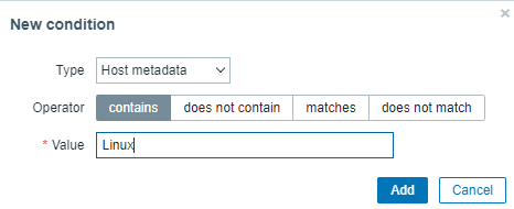 Zabbix Automatische Anmeldung Bedingungen