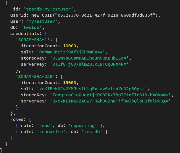 show users mongodb