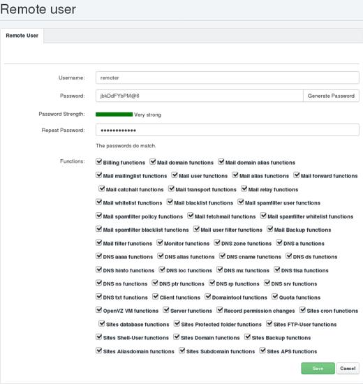 Remote-Benutzerberechtigungen