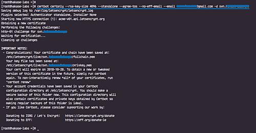 Verwenden der certbot-Software