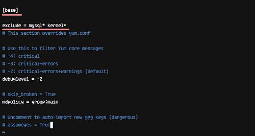 Ausschluss-Pakete konfigurieren
