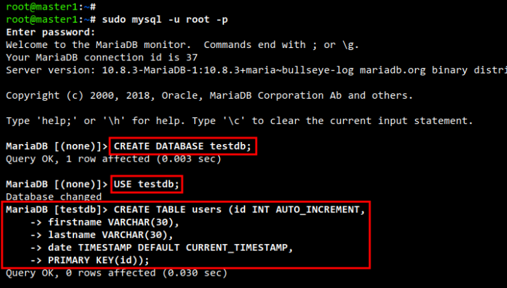 Datenbank und Tabellen erstellen