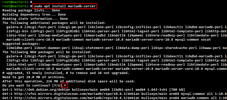 mariadb server installieren