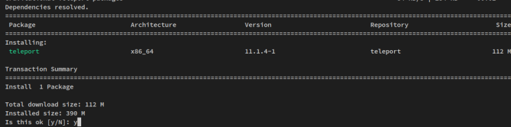 Teleport installieren