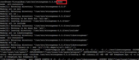 Ausführen des make-Befehls